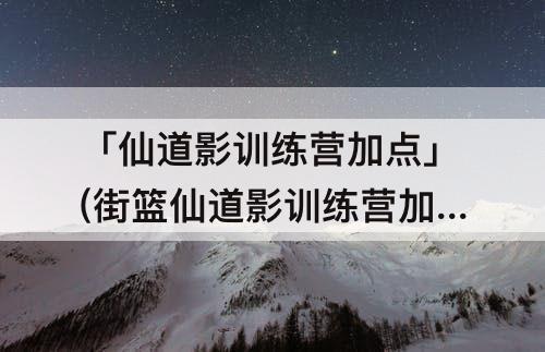 「仙道影训练营加点」(街篮仙道影训练营加点)