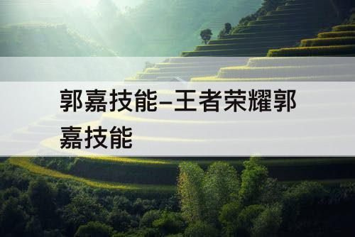 郭嘉技能-王者荣耀郭嘉技能