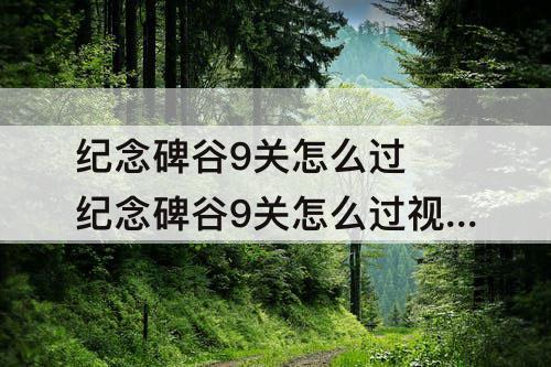 纪念碑谷9关怎么过 纪念碑谷9关怎么过攻略