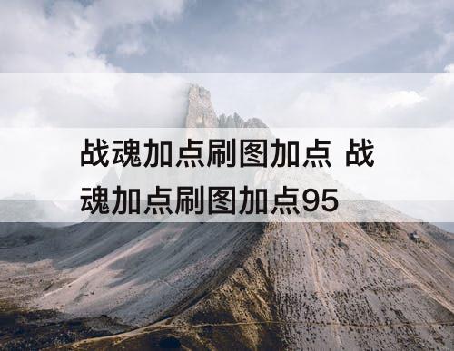 战魂加点刷图加点 战魂加点刷图加点95