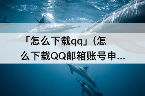 「怎么下载qq」(怎么下载QQ邮箱账号申请)