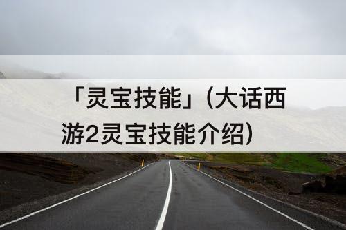 「灵宝技能」(大话西游2灵宝技能介绍)