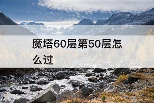 魔塔60层第50层怎么过