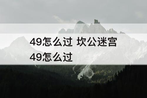 49怎么过 坎公迷宫49怎么过